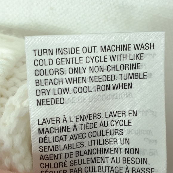 Style & Co Sweater S Flowers Ivory Embroidered 421 - Picture 7 of 7